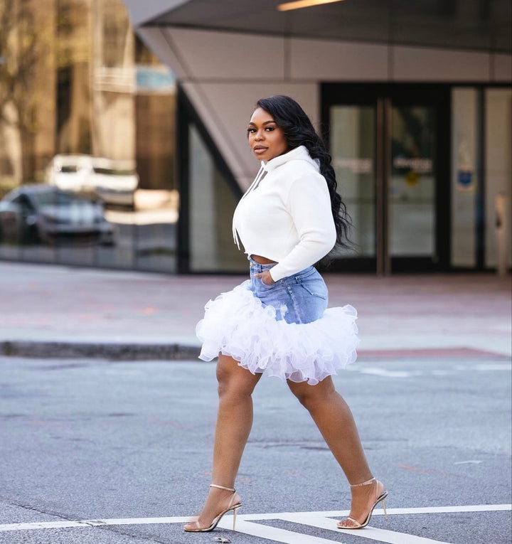 Oyemwen Business in front, Party in the back Denim and Hoodie set