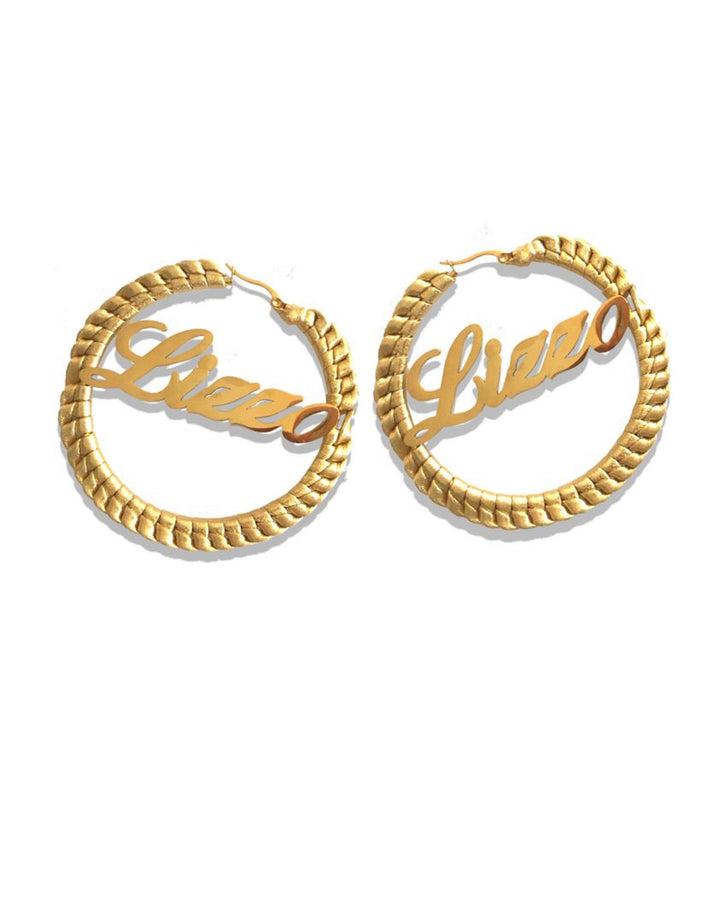 Seville Michelle Say My Name 3.25” Custom Name Hoops