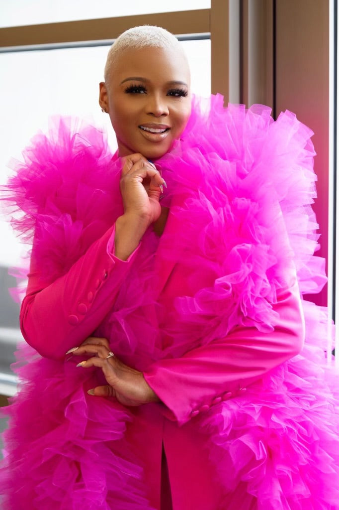 Oyemwen Hot Pink Tulle Vest