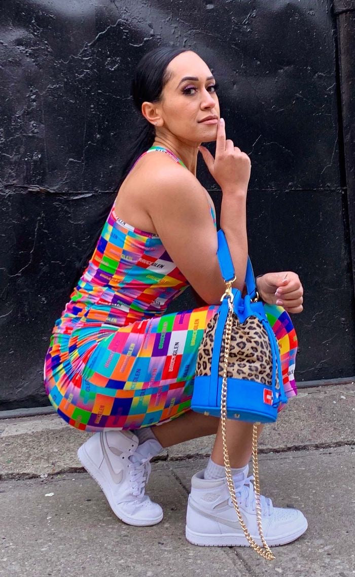 BruceGlen Happy Multicolor Racer Back Dress