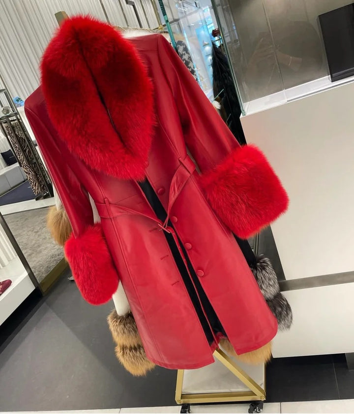 Style by Sonia Red Trench Coat