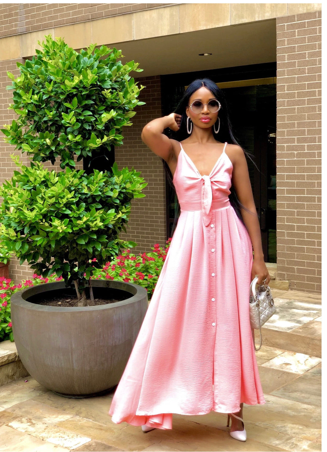 arya midi dress Madam Mystique Pink Arya Maxi Dress – Fashion Bomb Daily Shop