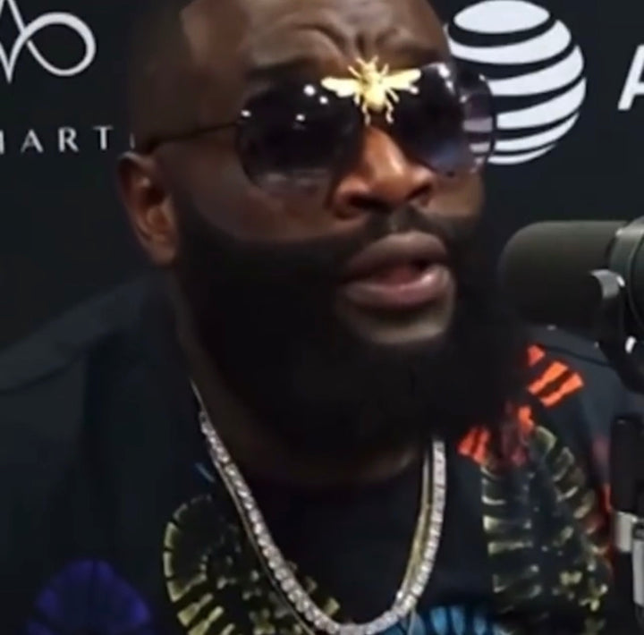 Nroda Bee Aviator Sunglasses in Black Jet Luxe as Worn by Rick Ross