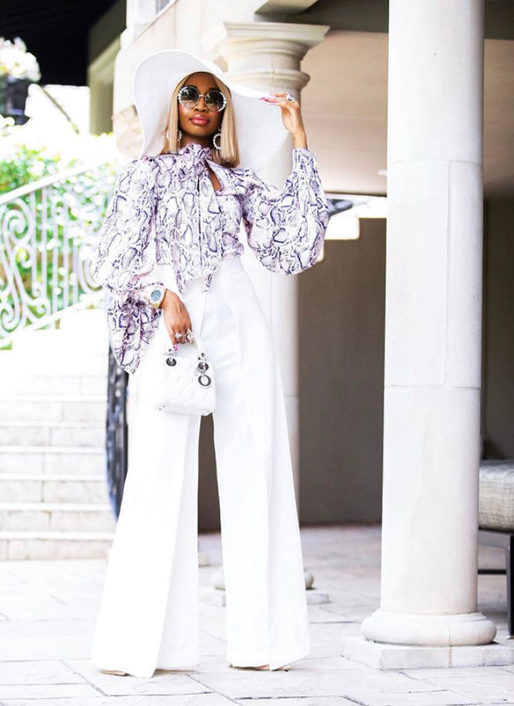 Madam Mystique White Pussybow Roselyn Blouse