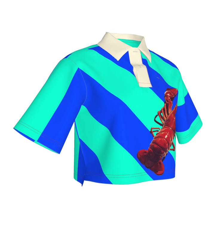 BruceGlen Lobster Rugby Cropped Polo