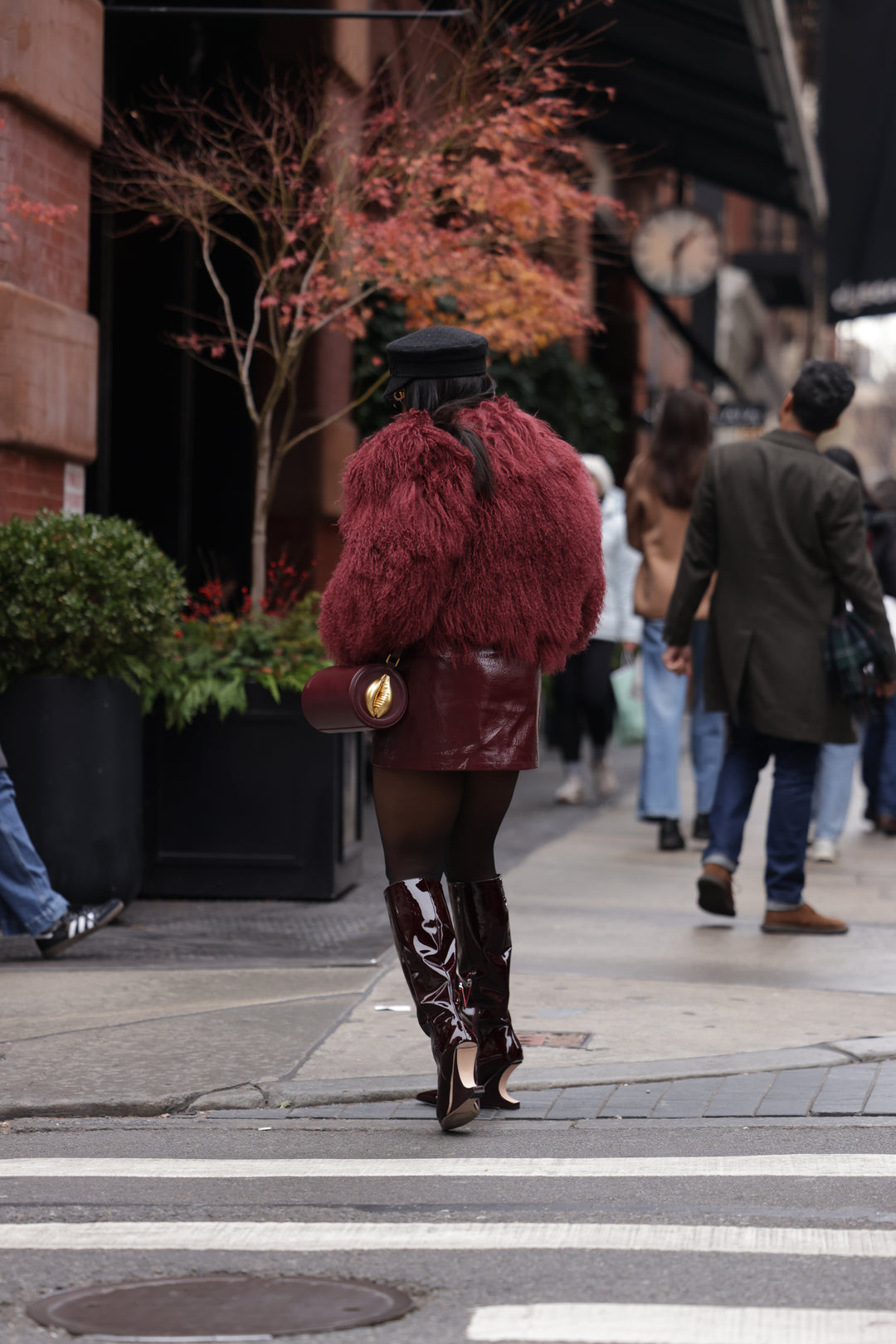 FGM Bespoke Burgundy Mongolian Jacket Coat