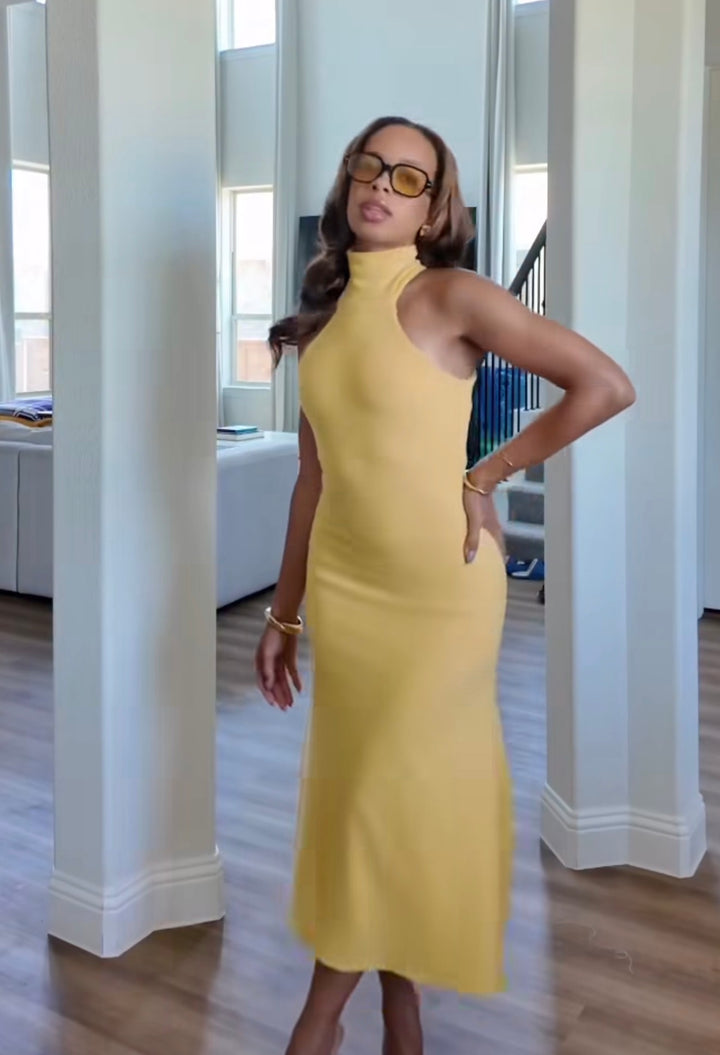 Envysaje Atelier Butter Yellow Soleil Dress