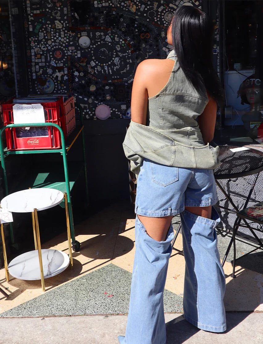 Meow and Barks Two Piece Jacket Set Sand Wash