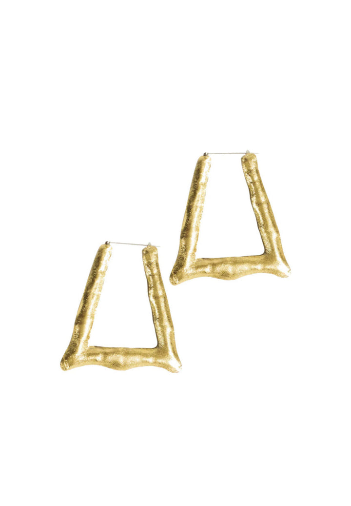 Seville Michelle Gold Lamb Wrap Triangle Earrings