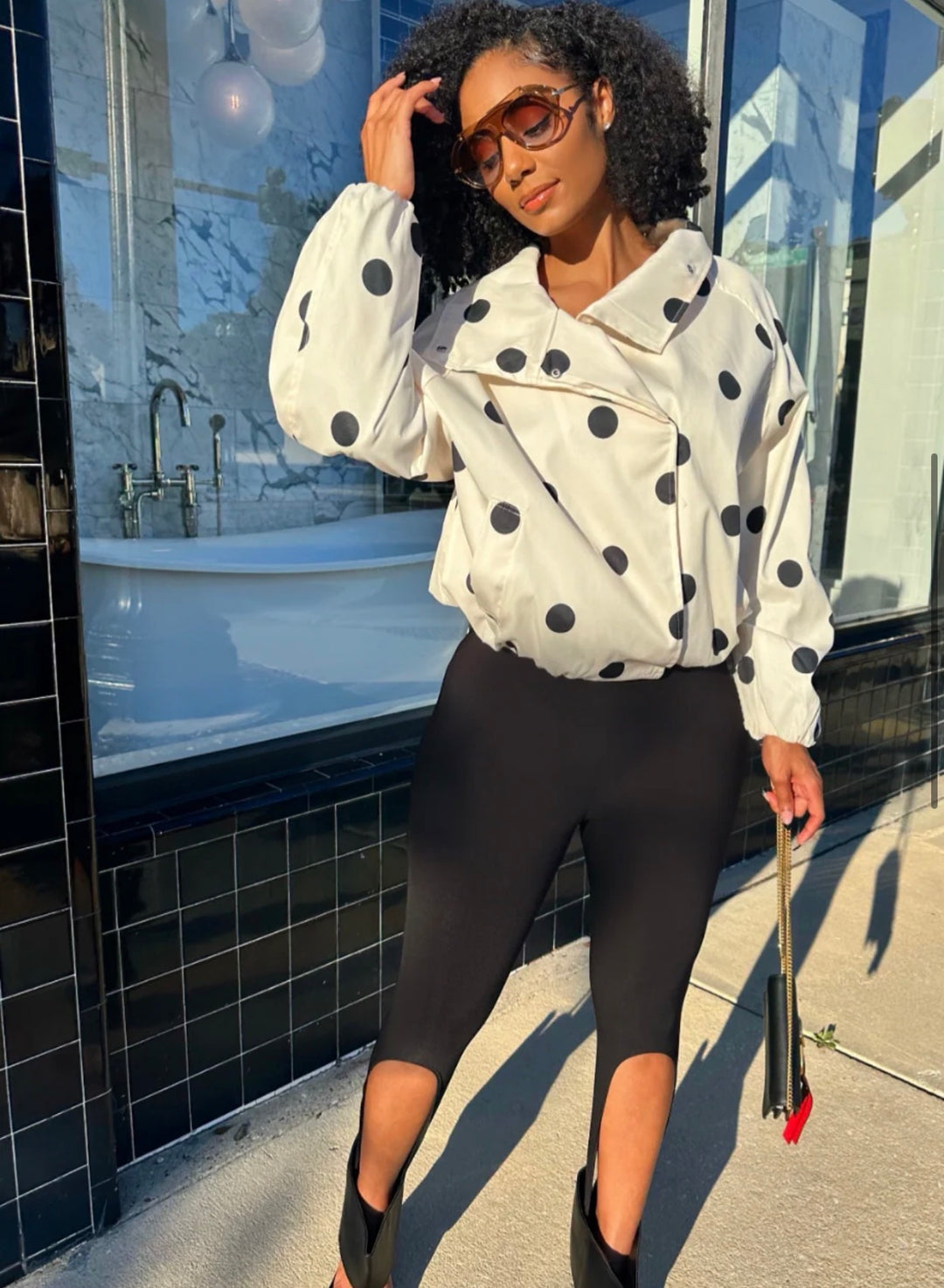 Meow and Barks Polka Dot Lolita Bomber
