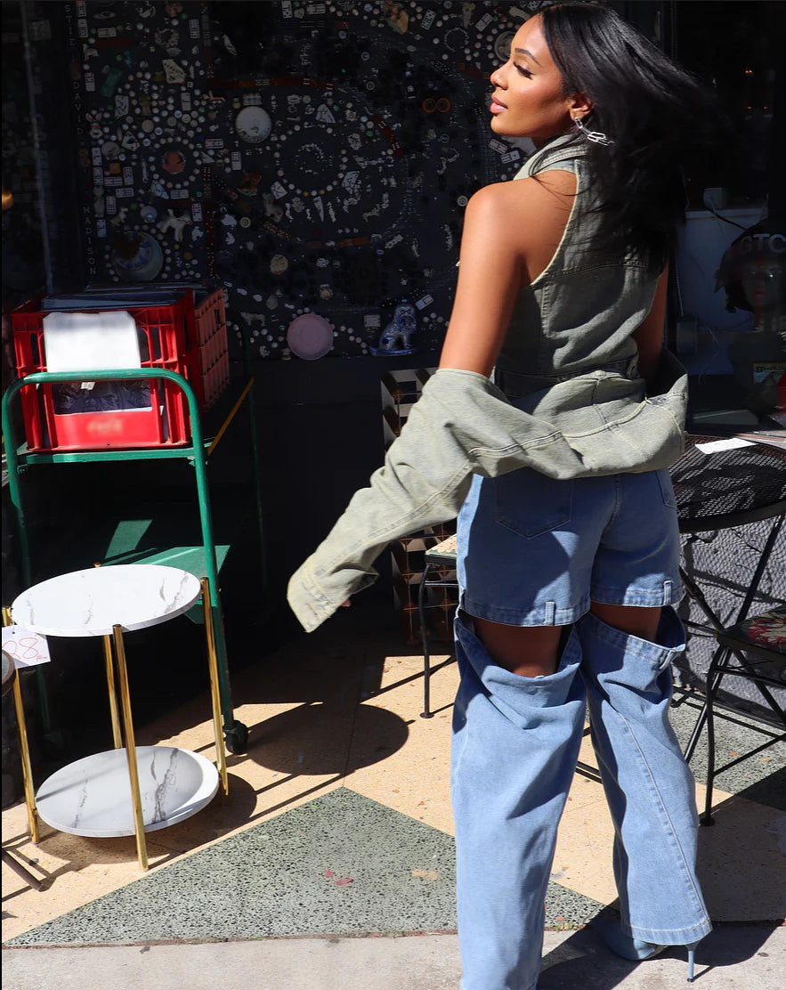 Meow and Barks Two Piece Jacket Set Sand Wash