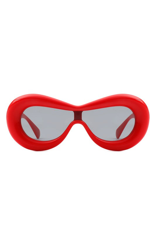 Keylows Bomb Red Inflated Sunglasses (Similar Style Worn by Yung Miami)