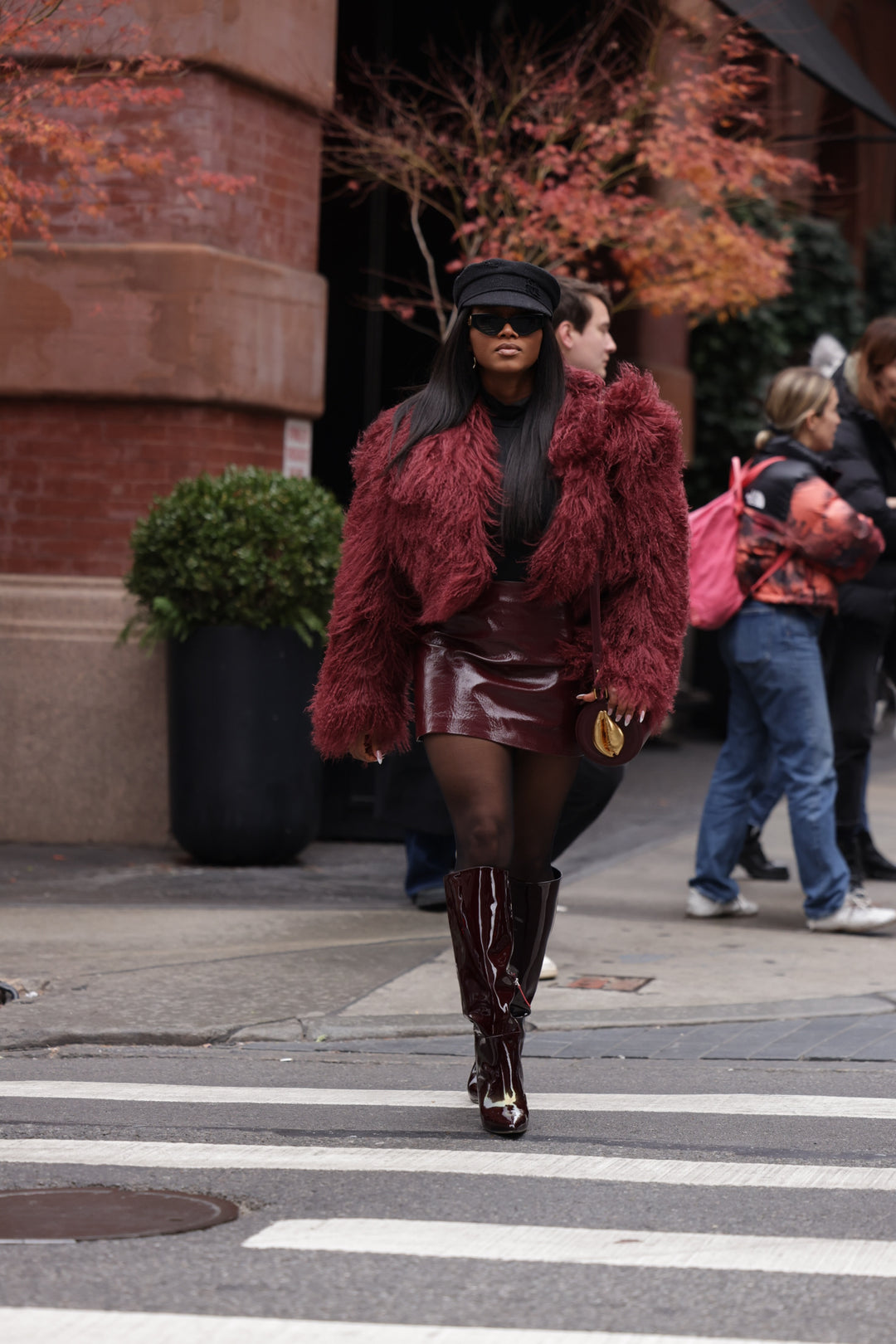 FGM Bespoke Burgundy Mongolian Jacket Coat