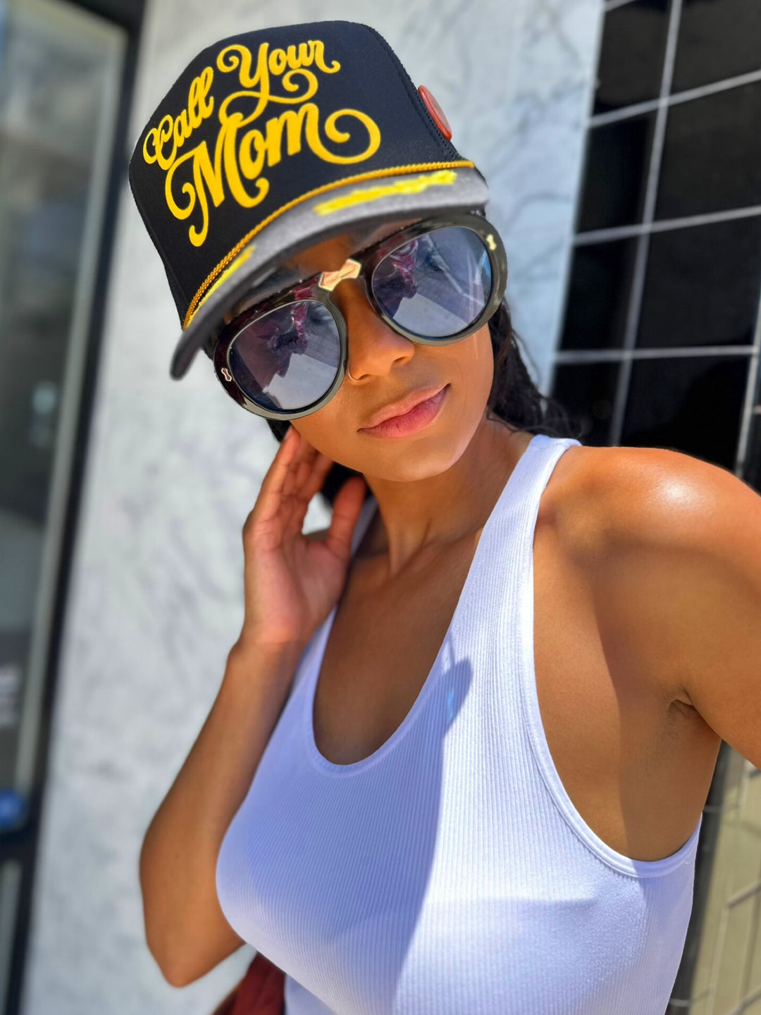 Meow and Barks Boutique Call Your Mom Hat
