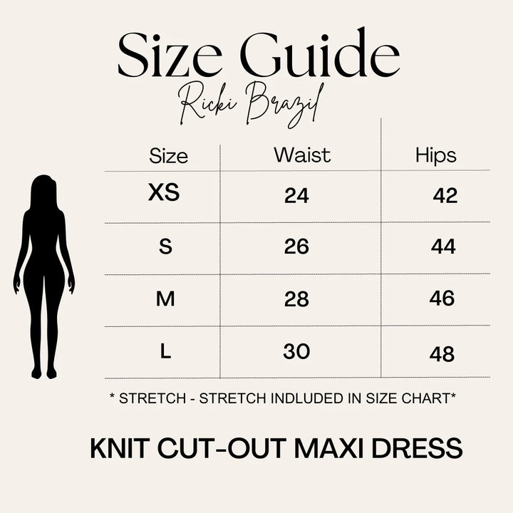 Pre-Order Ricki Brazil Ivory Oat Cut Out Dress