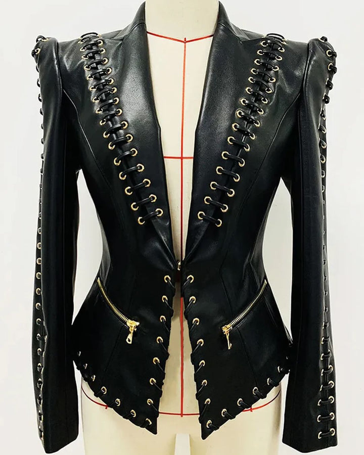 ZCRAVE Z’ CIATO Laced Leather Blazer