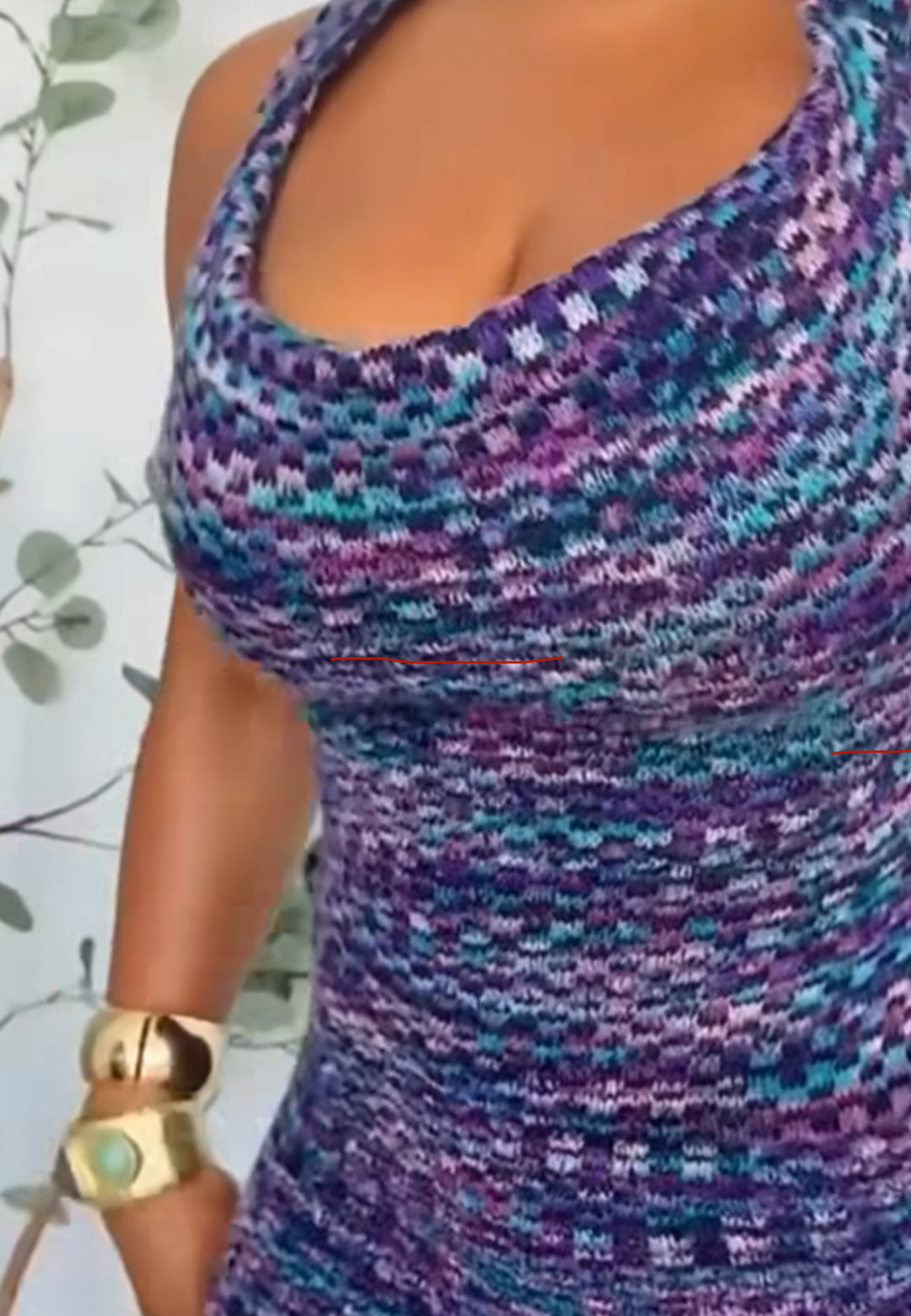 Ricki Brazil Blue Knit Cirque Maxi Dress