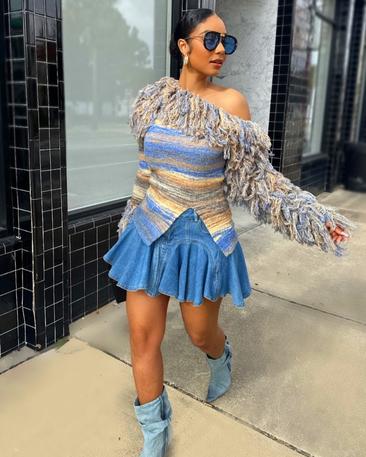 Meow and Barks Super Supreme Blue Sweater Ships 1/15