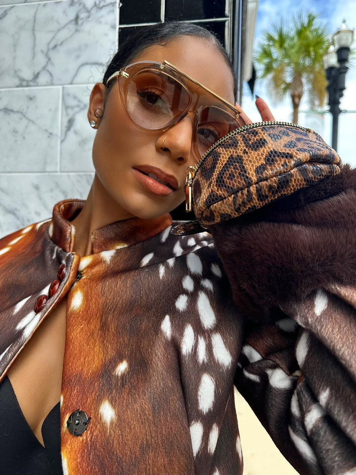 Meow and Barks Buck Faux Fur Cuffing Season Jacket