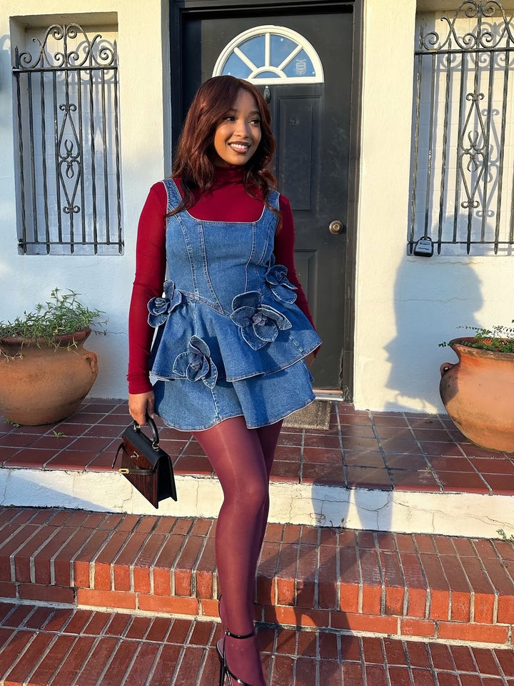 Meow and Barks Denim Fall Mii Dress