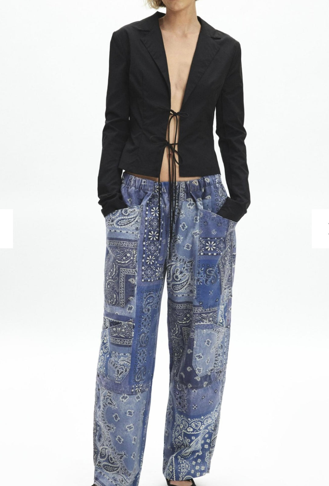 Keylows Blue Paisley Pants (as worn by Karrueche)