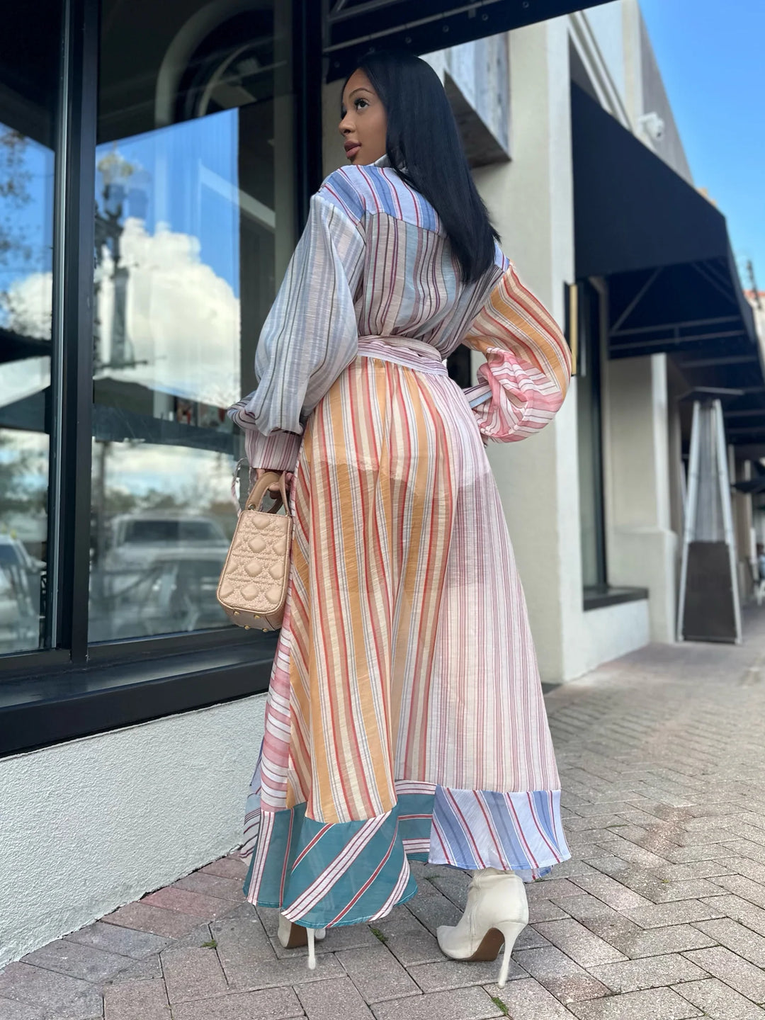 Meow and Barks Amanda Striped Dress