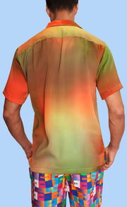 BruceGlen Guava Gradient Silk Camp Unisex Shirt