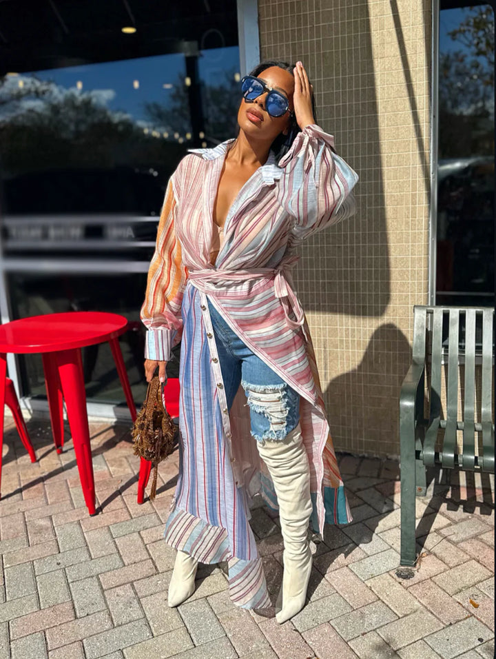 Meow and Barks Amanda Striped Dress