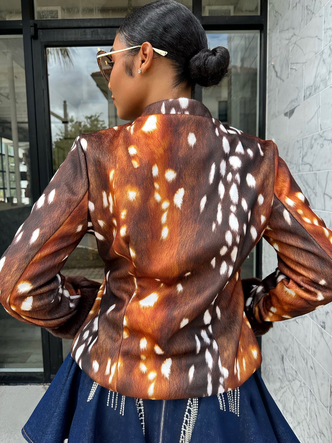 Meow and Barks Buck Faux Fur Cuffing Season Jacket