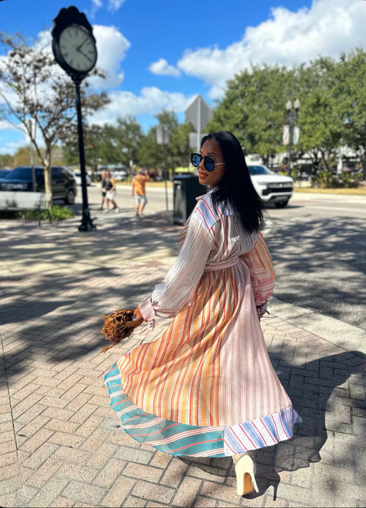 Meow and Barks Amanda Striped Dress