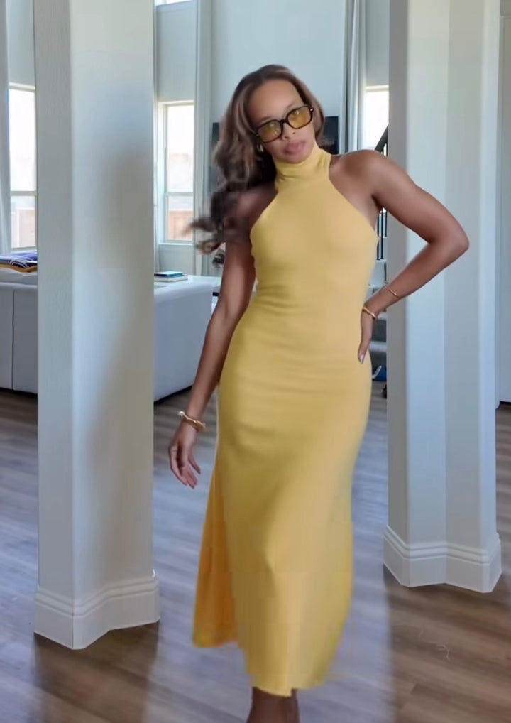 Envysaje Atelier Butter Yellow Soleil Dress