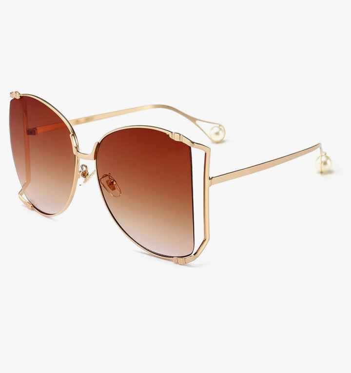 Keylows Bomb Oversized Rimless Sunglasses (Similar Style Worn by JLo)