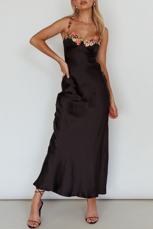 Black Floral Maxi Dress (as worn by Gab Union)