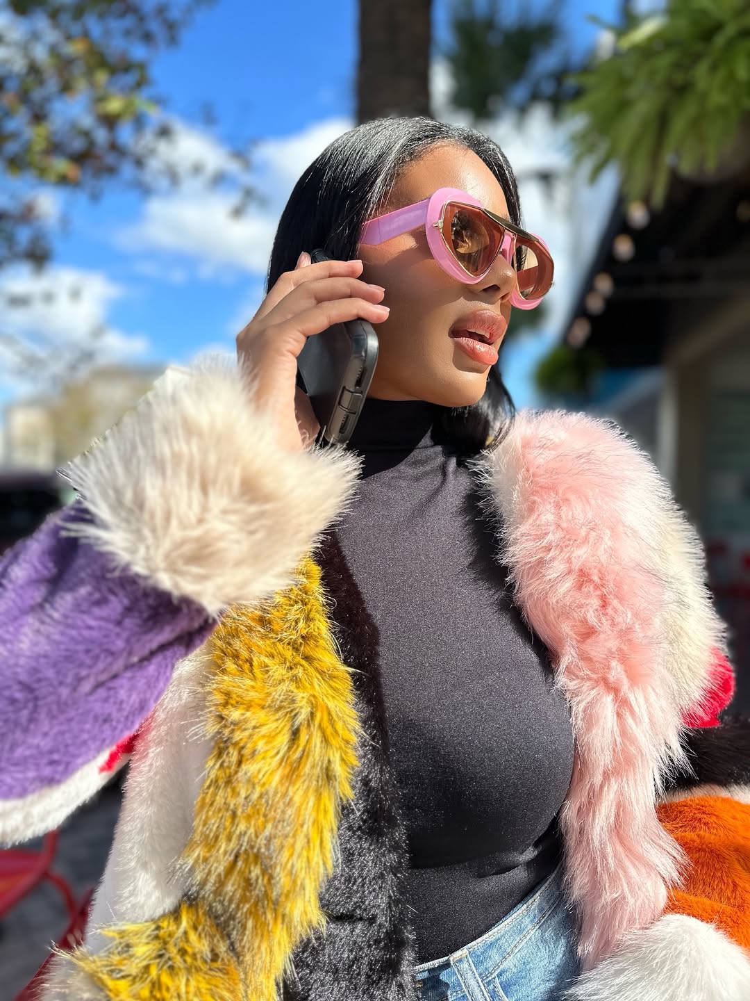 Meow and Barks Multicolor Money Faux Coat