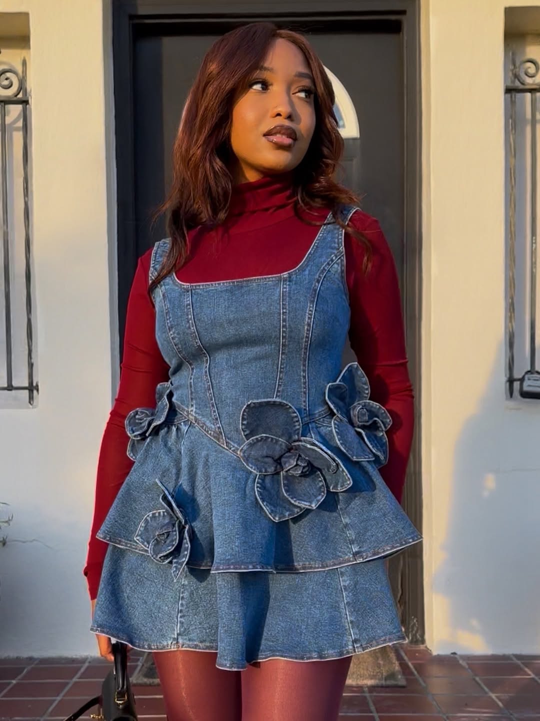 Meow and Barks Denim Fall Mini Dress Meow and Barks Denim Fall Mini Dress