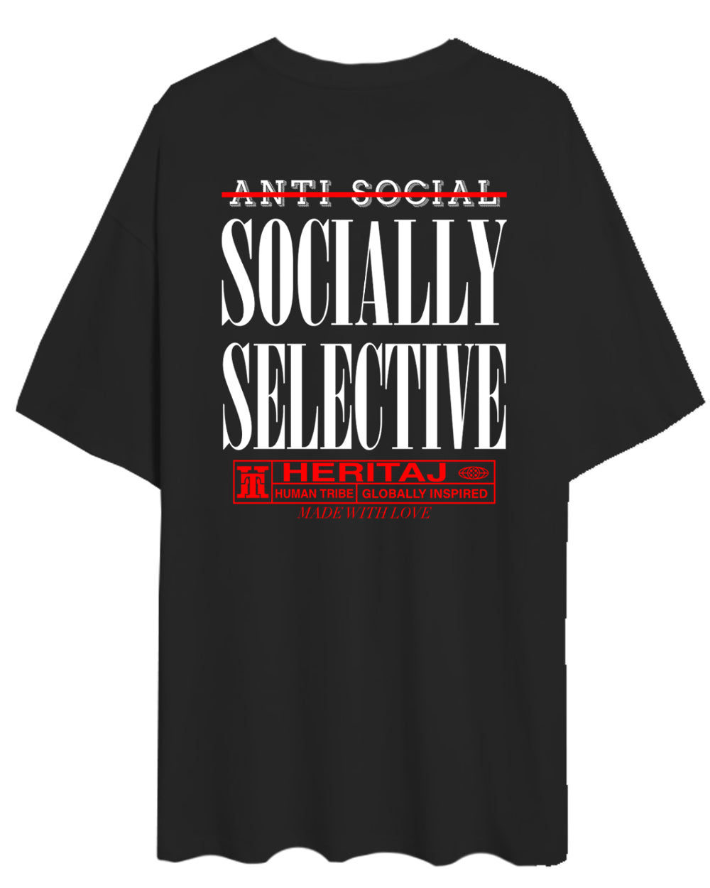 SOCIALLY SELECTIVE-Oversized T-shirt