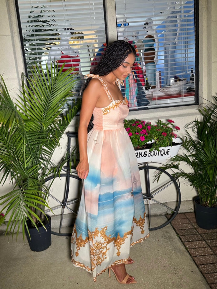 Meow and Barks Royalty on Ships Maxi Dress