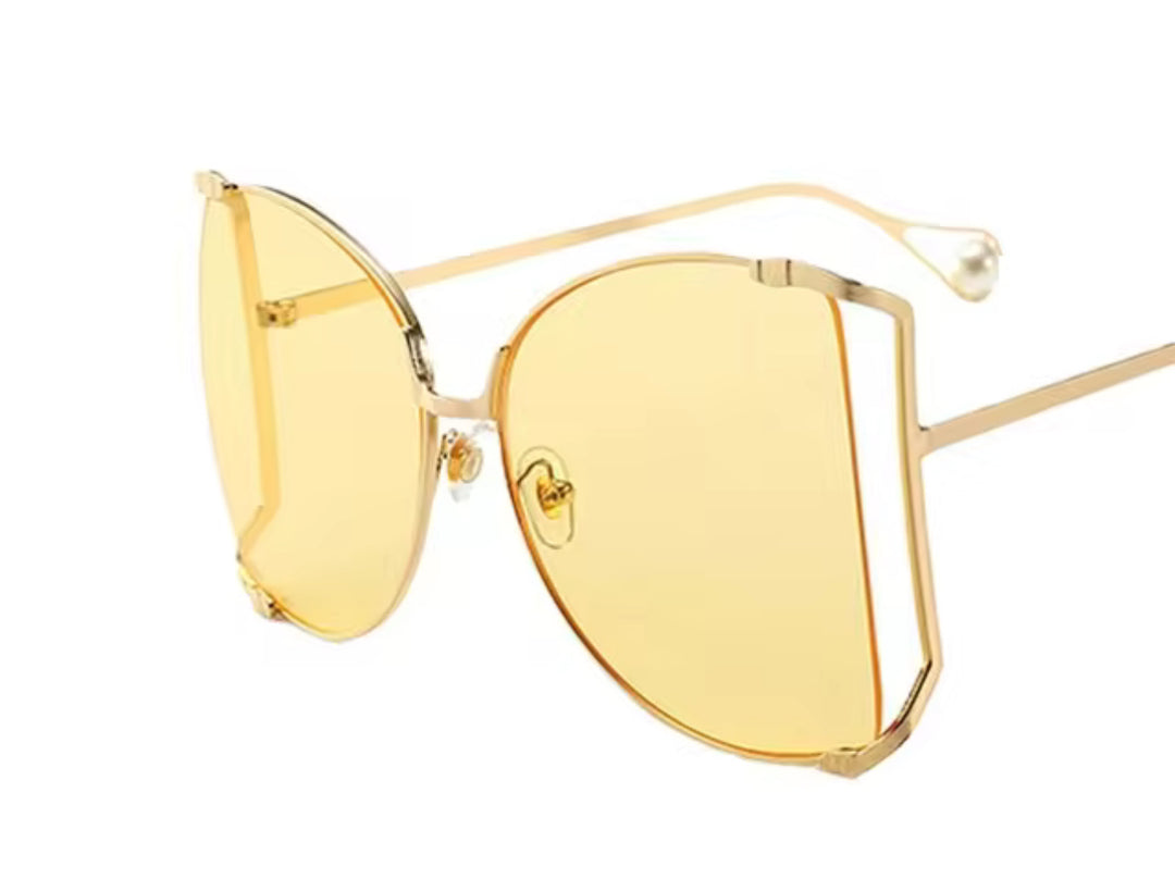 Keylows Bomb Oversized Rimless Sunglasses (Similar Style Worn by JLo)