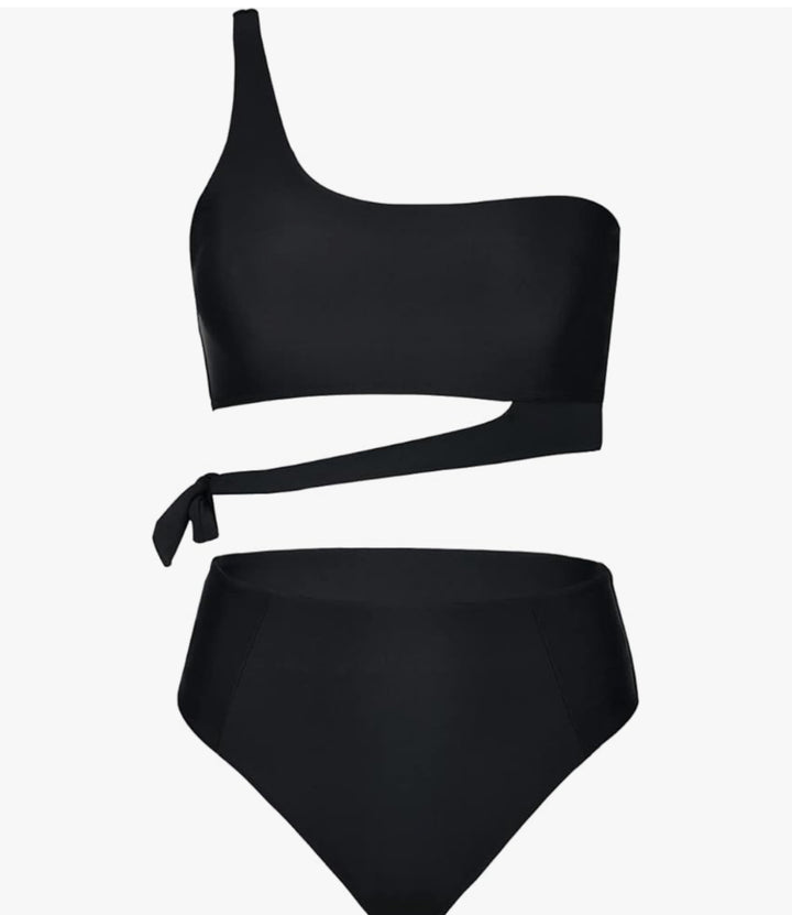 Keylows Cut Out Side Tie Black Monokini