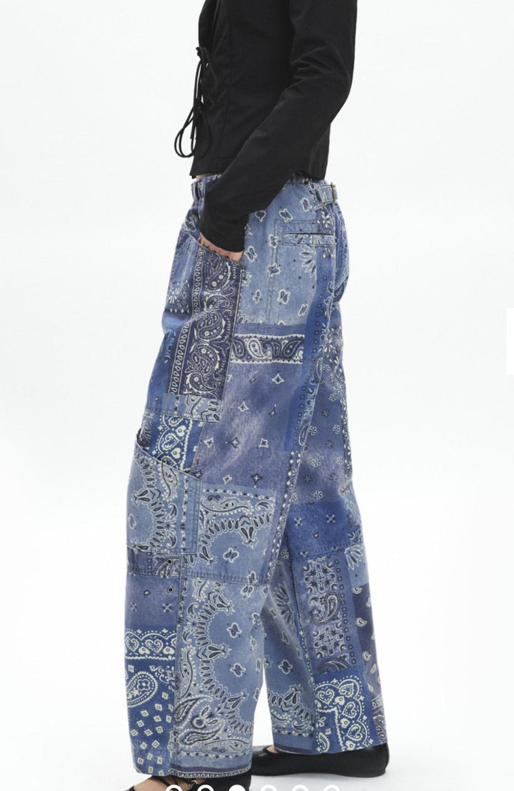 Keylows Blue Paisley Pants (as worn by Karrueche)