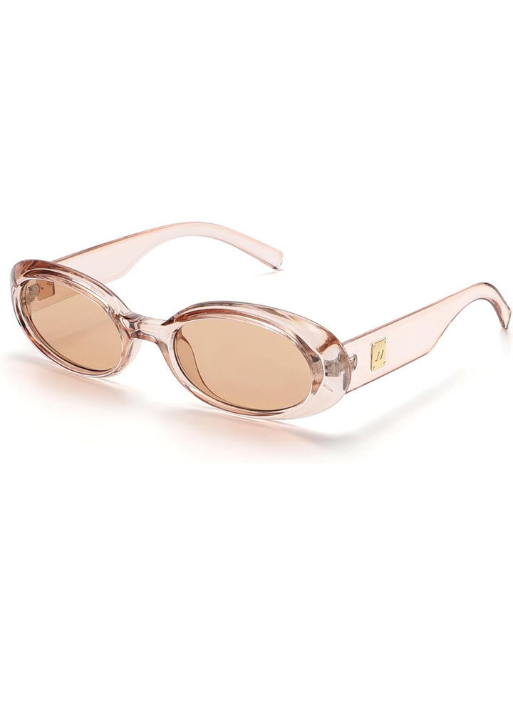 Claire So Chic Pink Oval Sunglasses