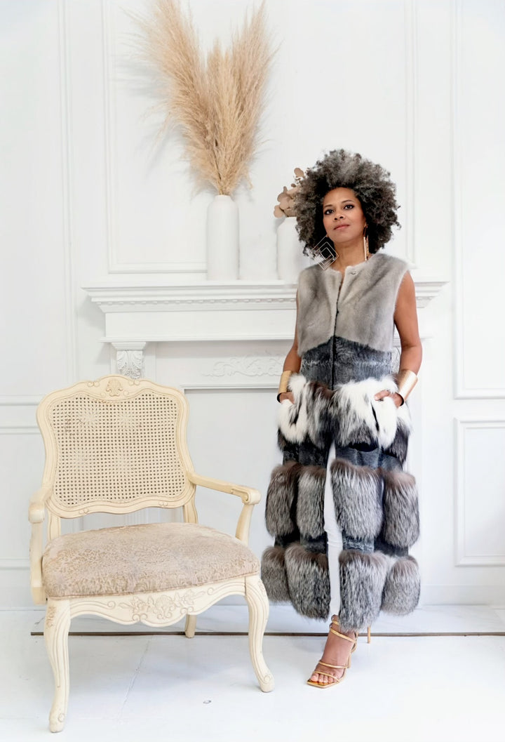 Allison Elizabeth Brown | Lavish Layered Fur Vest (3 - 4 Weeks)