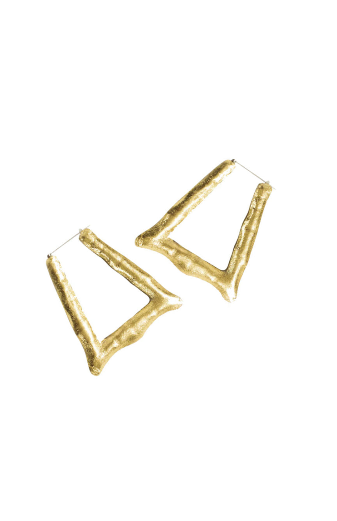 Seville Michelle Gold Lamb Wrap Triangle Earrings