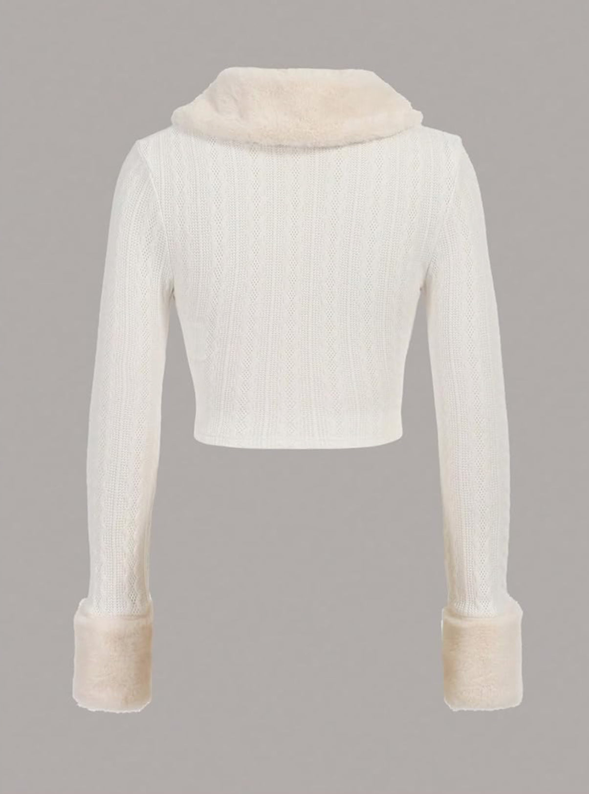 epine shaggy zip cardigan White 【公式通販】