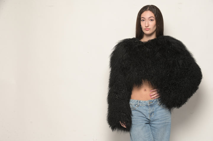 FGM Bespoke- Fluffy Mongolian Bolero Cropped Coat