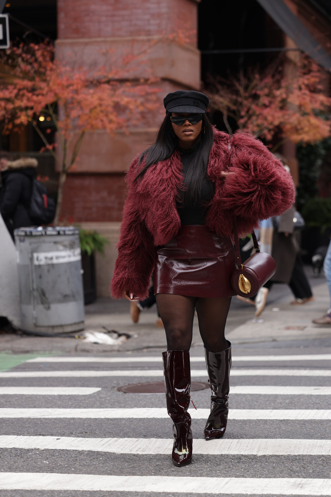 FGM Bespoke Burgundy Mongolian Jacket Coat