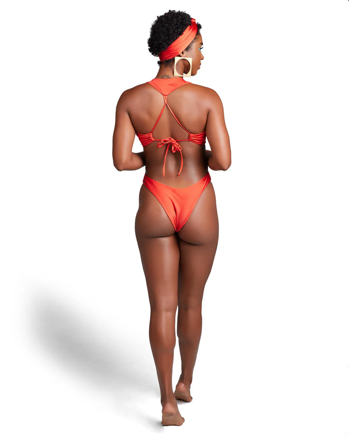 Keva J Bamboo Red Monokini Swimsuit (As Worn by Lizzo)