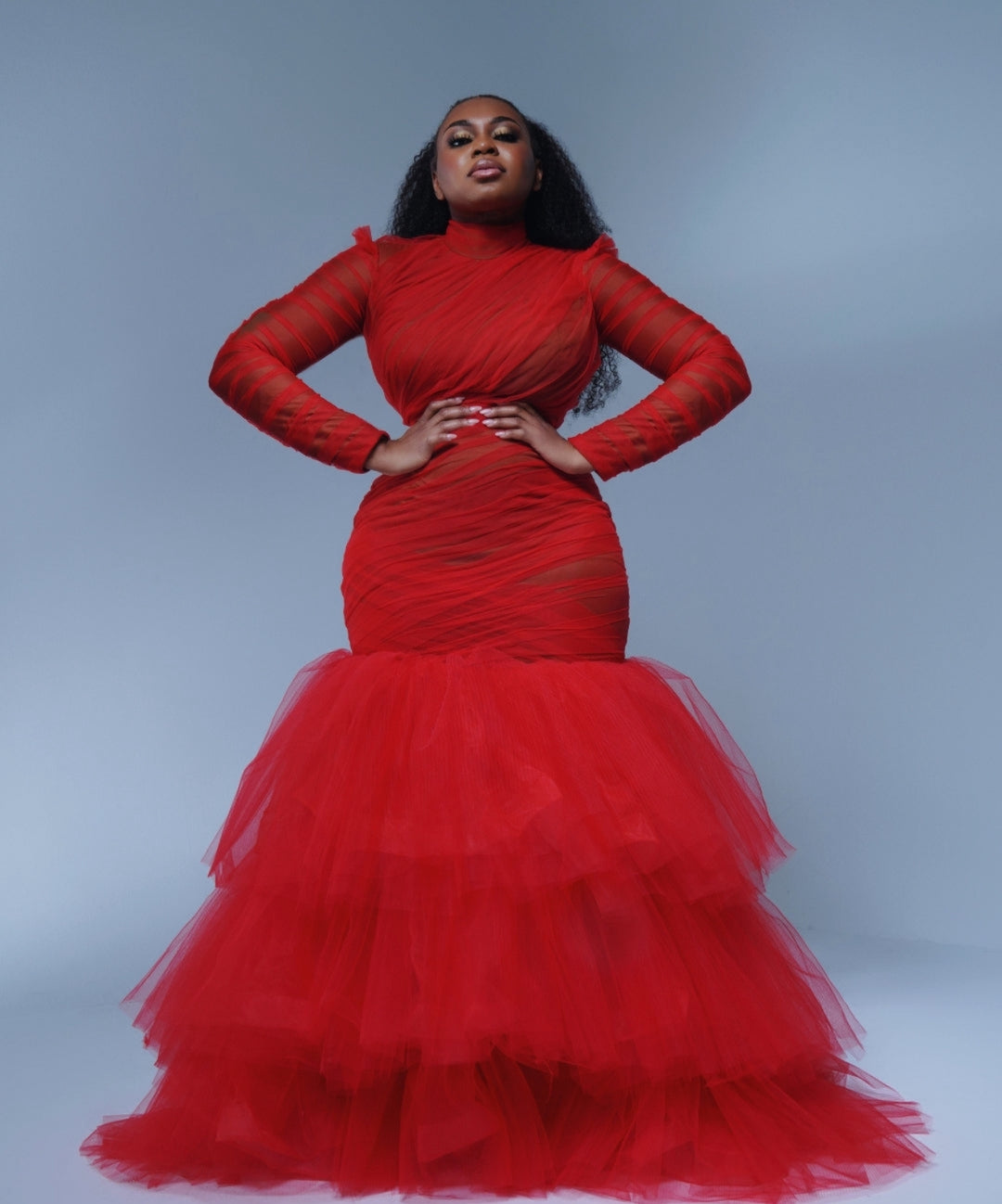 Red Oyemwen Couture Holiday Dress (As Worn by Yandy Smith)