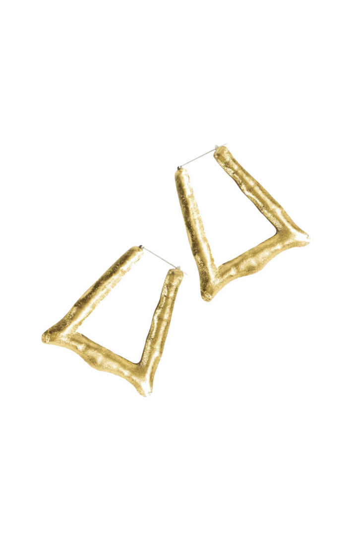 Seville Michelle Gold Lamb Wrap Triangle Earrings