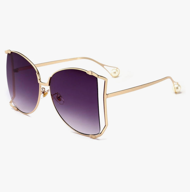 Keylows Bomb Oversized Rimless Sunglasses (Similar Style Worn by JLo)